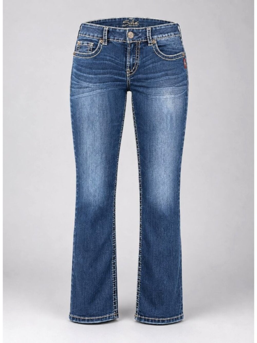 Silver Suki Womens 30 Jeans Curvy Dark Blue Wash Ankle Jeans Mid Rise Denim Crop